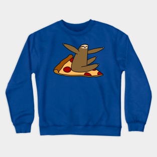 Sloth Riding a Pizza Crewneck Sweatshirt